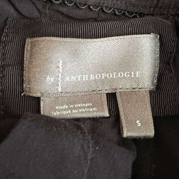 Anthropologie Women’s Tiered Puff Sleeve Square Neck Black Maxi Prairie Dress S - Picture 4 of 12